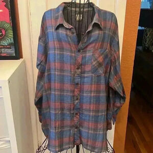 Jack O’Neill Plaid Flannel Men’s Button Down Shirt-Sz XXL